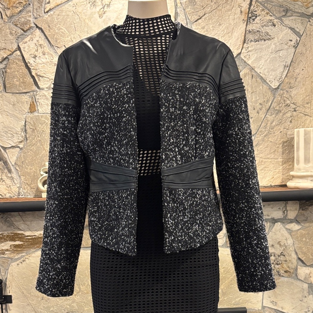 Mark. Black and Gray Textured Jacket